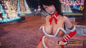 3D Cartoon Milf RubyRose Wears Bikini Santa Suit for Dirty Fun