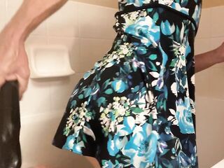 Lascivious Sissy Takes Giant Monkey Paw Sextoy