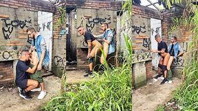 bahian bottom takes another hung bahian s thick cock raw behind abandoned house in the woods