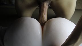 Big Fat Hot Cock Cums Deep Doggy Style in Stepmom's Huge Soft Ass!