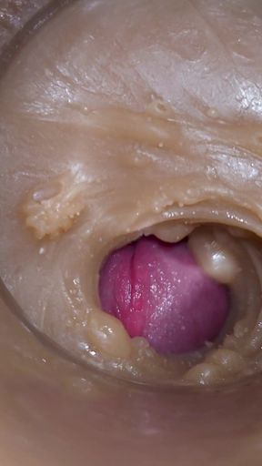 Camera Inside Deep Pussy Captures Ejaculation   Clip 1