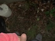 Outside pee in the cold