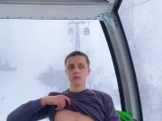Twink Masturbates in a Ski Gondola (Crazy)