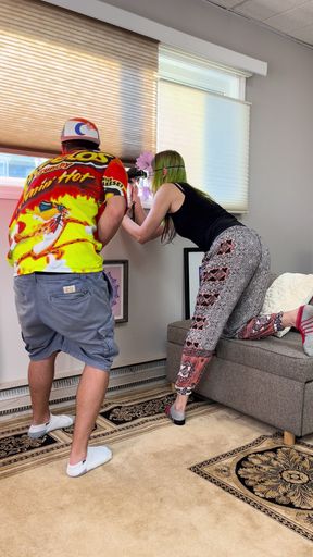 Voyeur Couple Masturbating While Peeping
