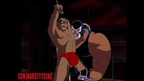 Animated hero gets captured and fingered by a villain