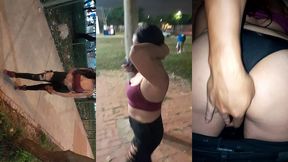 ¡despues de la fiesta jovencita pillada en la calle! el no pudo aguantar ni 3 minutos cuando ella abrio las piernas y le pidio correrse.