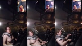 defi parking : seule dans ma voiture sur un parking, je me deshabille avec ...