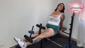 When I'm alone at the gym &mdash;  I use my big toy to masturbate