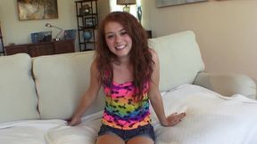 Joyful Redhead Teen Alice Green Gapes on Rough Anal Casting