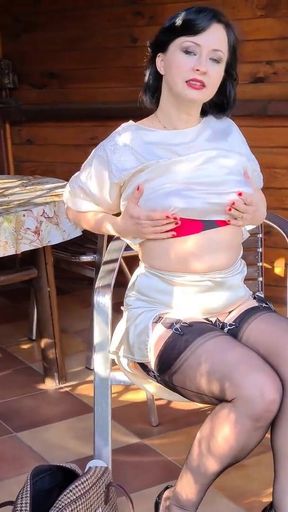 Teasing in the garden