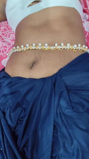 Marathi Bhojpuri Karwachouth Navel with Navel Chain Navel Fingering