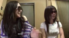 Japanese Threesome: Horny Ayaa Gives Blowjob While Rio Gets Fingered Hardcore