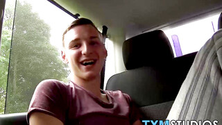 Young blonde twink picked up for a round of anal sex
