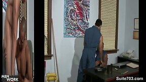 Gay cleaning guys fucking in the office