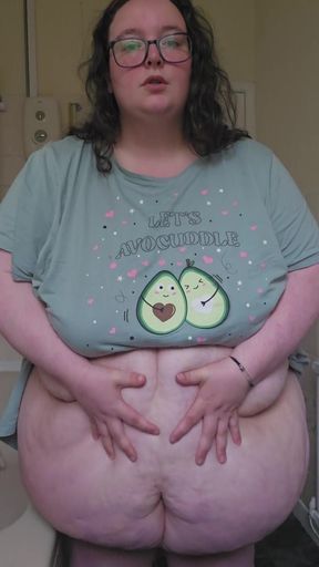Goddess Bathroom Belly Play