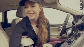 Public Parking Lot POV: Flashing, Edging, Teasing, Swallowing JOI