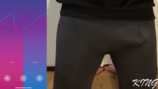 Hands free remote anal vibrator prostate orgasm cumshot