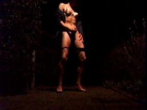 Cumming on the street in clothes