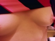 MILF Orgasm From Playing with Nipples and Small TIts - Filmed by secret girlfriend lover