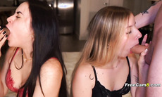 Blonde Sucks Cock While Her Man Eats Her Pussy