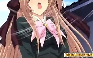 Shemale hentai bigcock self masturbating in the toilet