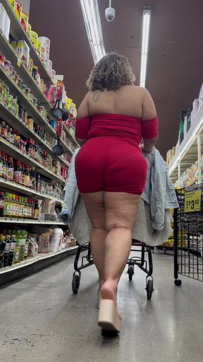 Puerto Rican Boricua Woman MILF Latina Mami Leg Tease Big Booty Fat Ass Walking in Slow Motion Mini Skirt High Heel