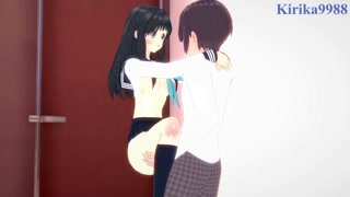 Komichi Akebi and I have intense sex in the restroom. - Akebi's Sailor Uniform Hentai