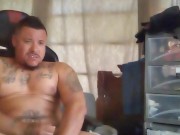 Hot Latino Thug Sucking His Girlfriend's Glitter Dildo and Riding and Fucking His Own Ass Hard
