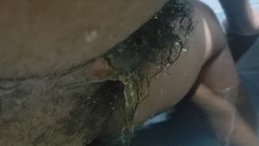 Hot Wife Big Pussy Standing up on Water, Homemade Sex & Hairy Pussy Close up Carrying