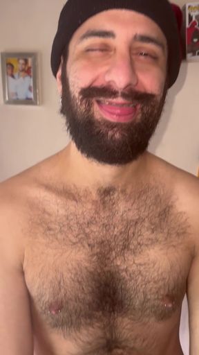 Hairy chick gets a facial from her hairy boyfriend.