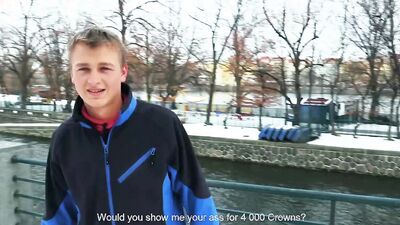 CZECH HUNTER 417 - Broke Twink is on the Receiving end of a Big Cock
