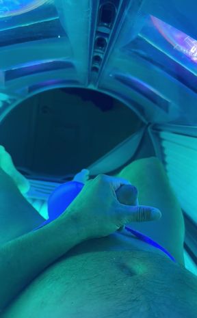 Tanning and jerking off