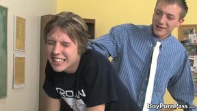 Naughty Kaiden Ertelle ass spanked by teacher Tyler Dawsen