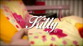 Colored hair chick plays with his white cock