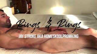 Rings &amp; Rings - ball play and intense edging to huge cumshot