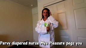 pervy nurse mya is diapered and pegs you sexily