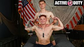 Ginger Stud Flip Fucks Hunk Recruit - ActiveDuty