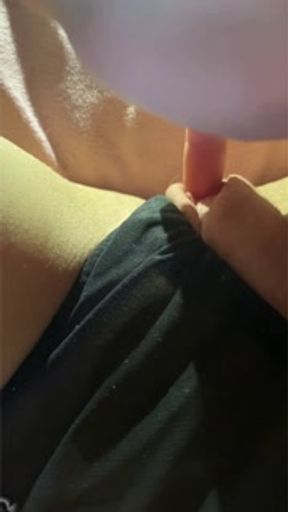 Fingering my virgin extreme tight pussy view from up. Thongs and wet pussy sounds