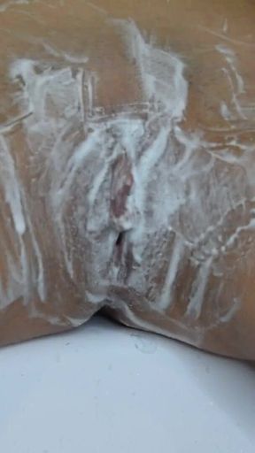 Shaving a Hairy Vagina with a Trimmer and a Razor! Close up!