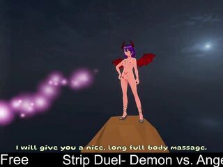 Undress Duel: Demon vs. Girl (free game itchio) Adult, Erotic, Lesbo, Multiplayer, Short