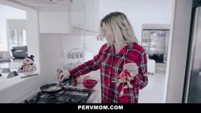 Waking up to step mom Cory Chase blowjob on christmas