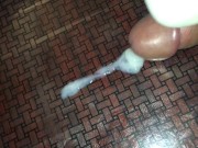 Testing Out Big Vibrator on Desk - Second Cumshot & Still Left a Puddle