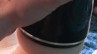 Watching cum dripping out of my fleshlight