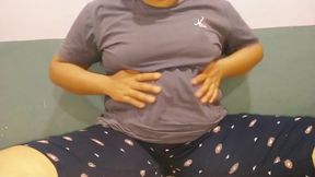 Asian Wife Trying to Cum Solo