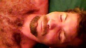 Hairy straight redneck bear facial