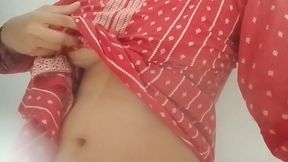 Beautiful girl boobs showing and playing with boobs