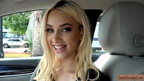 Amateur Teen Blonde Hottie Seductively Sucks Big Cock in Public POV
