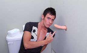 Gay lads share glory hole romance in perfect positions