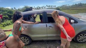 fiz uma putaria com minhas amigas gostosas no meio do mato tudo sem camisinha
