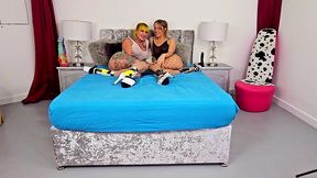 alexxa and april get sloppy, deep throat, toys, drool, swapping